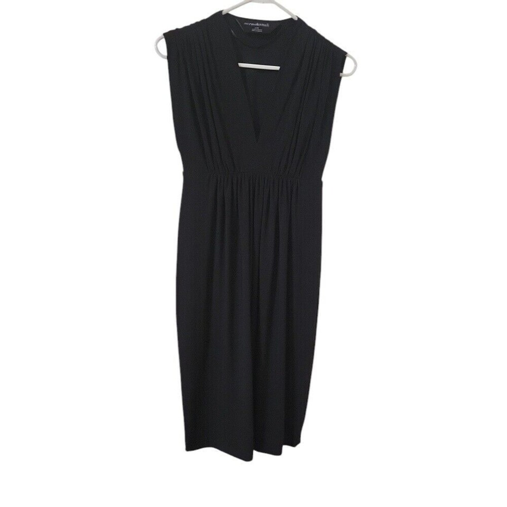 Norma Kamali Little Black Sleeveless Cocktail Classy Dress Women's S D26